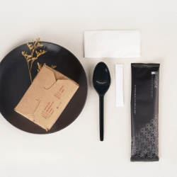 Hygiene Set Sendok Tisu Dan Tusuk Gigi – Hitam